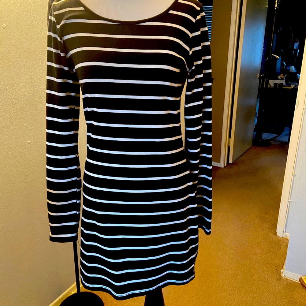 Long sleeve striped dress
